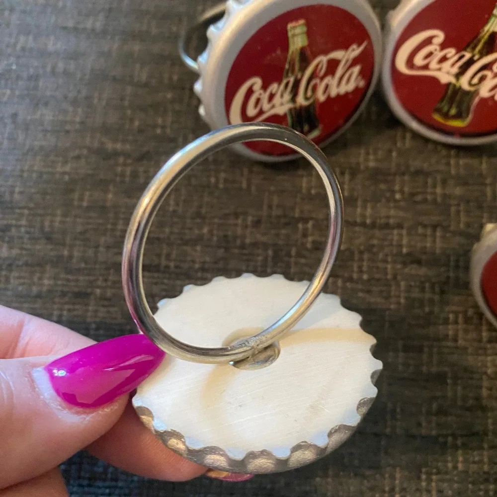 Coca-Cola‎ Napkin Rings Excellent Bottle Cap Set of 4 Vintage
